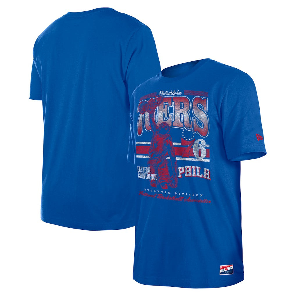 Philadelphia 76ers Enzyme Wash Oversized T-Shirt Royal - NBA