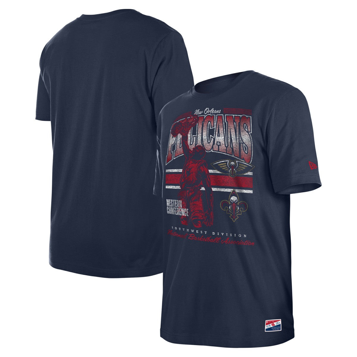 New Orleans Pelicans Enzyme Wash Oversized T-Shirt Navy - NBA