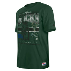Milwaukee Bucks Enzyme Wash Oversized T-Shirt Hunter Green - NBA