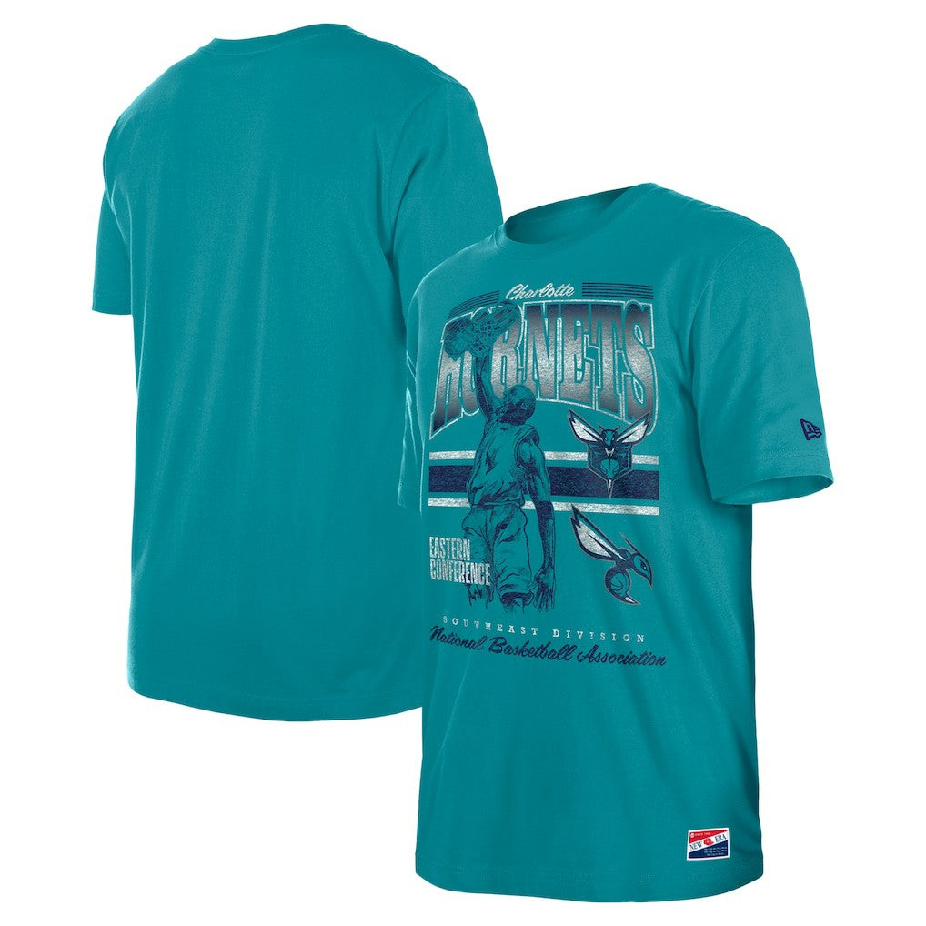 Charlotte Hornets Enzyme Wash Oversized T-Shirt Teal - NBA