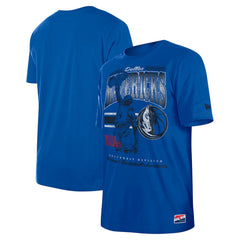Dallas Mavericks Enzyme Wash Oversized T-Shirt Blue - NBA