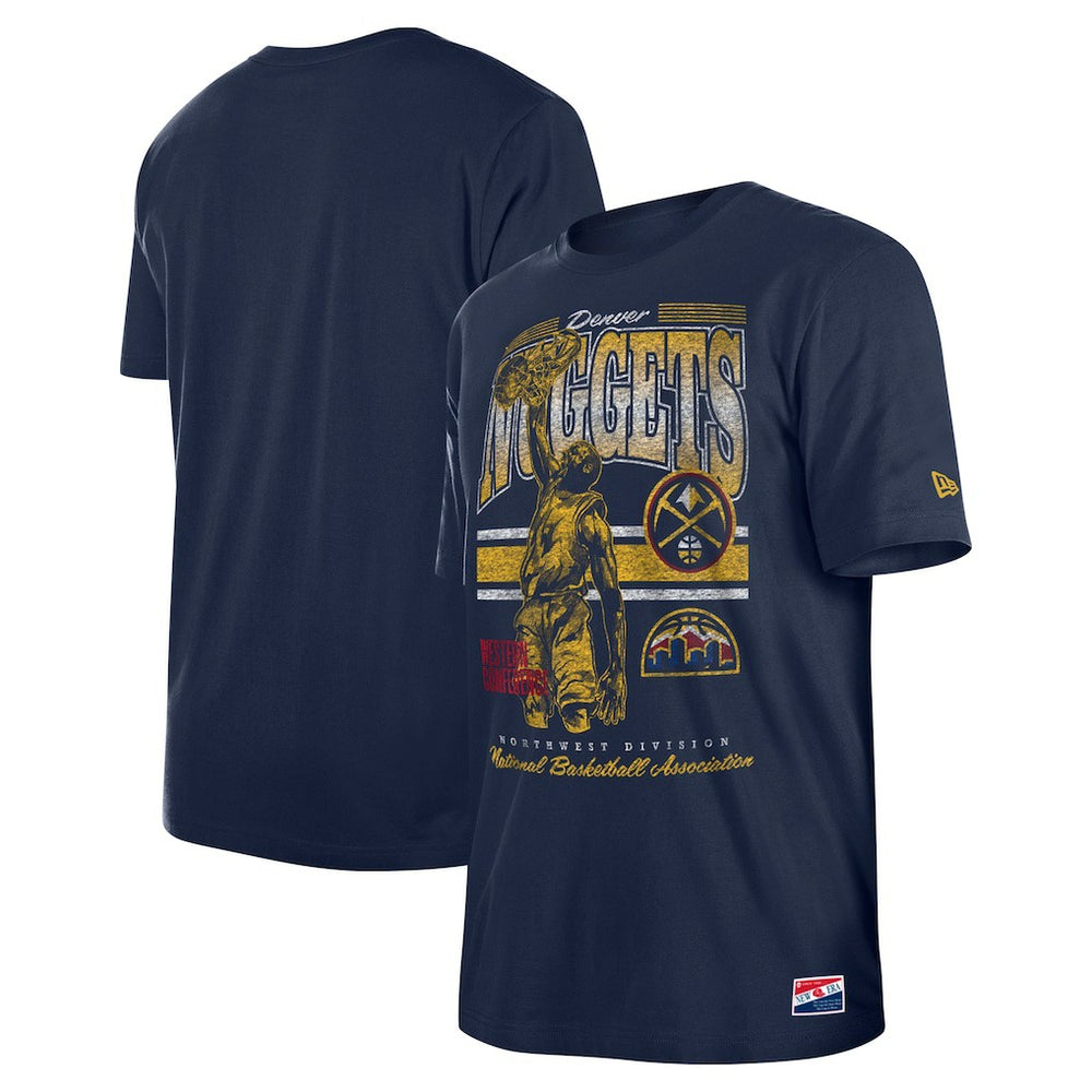 Denver Nuggets Enzyme Wash Oversized T-Shirt Navy - NBA