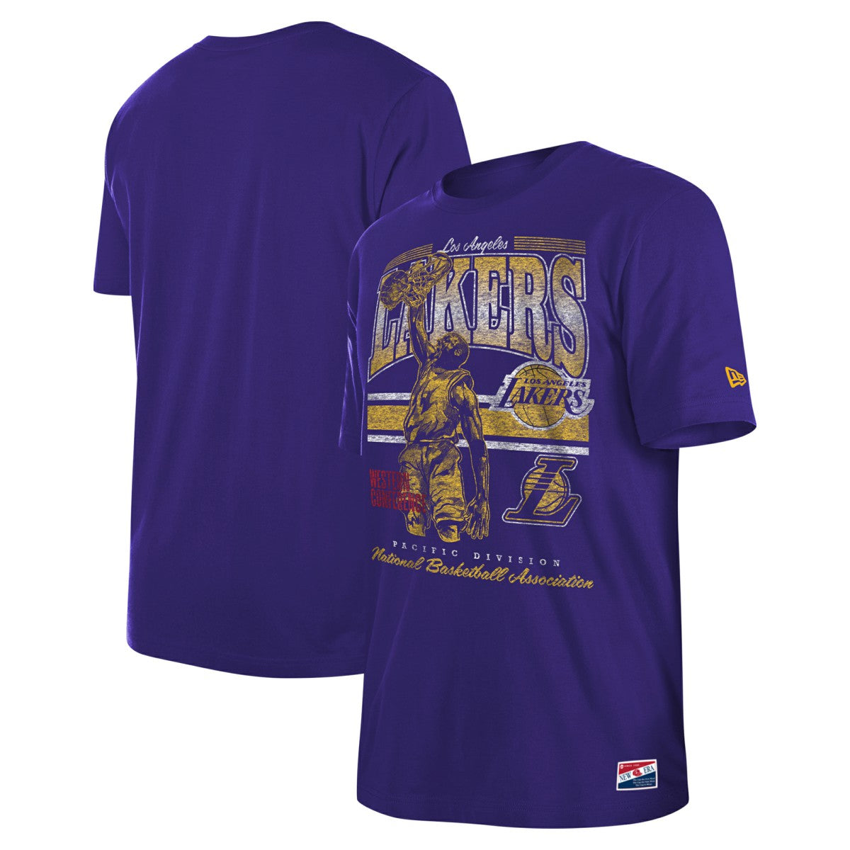 Los Angeles Lakers Enzyme Wash Oversized T-Shirt Purple - NBA