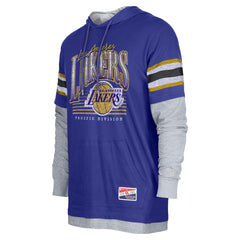 Los Angeles Lakers Layered Long Sleeve Hoodie T-Shirt Purple - NBA