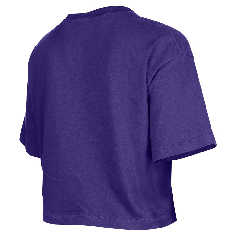 Los Angeles Lakers Women's Oversized Boxy Crop T-Shirt Purple - NBA