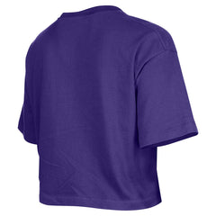Los Angeles Lakers Women's Oversized Boxy Crop T-Shirt Purple - NBA