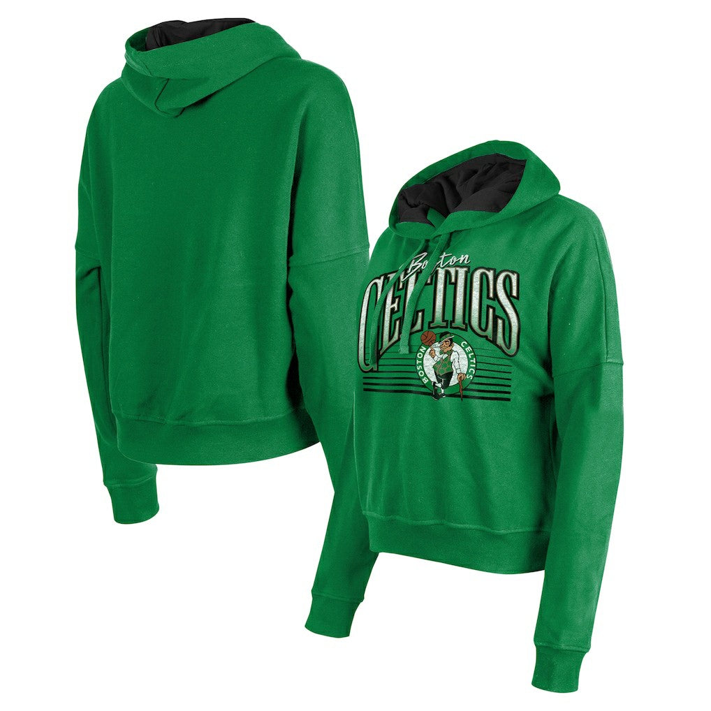 Boston Celtics Women's Boxy Pullover Hoodie Kelly Green - NBA