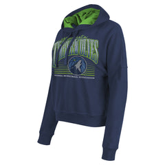 Minnesota Timberwolves Women's Boxy Pullover Hoodie Navy - NBA