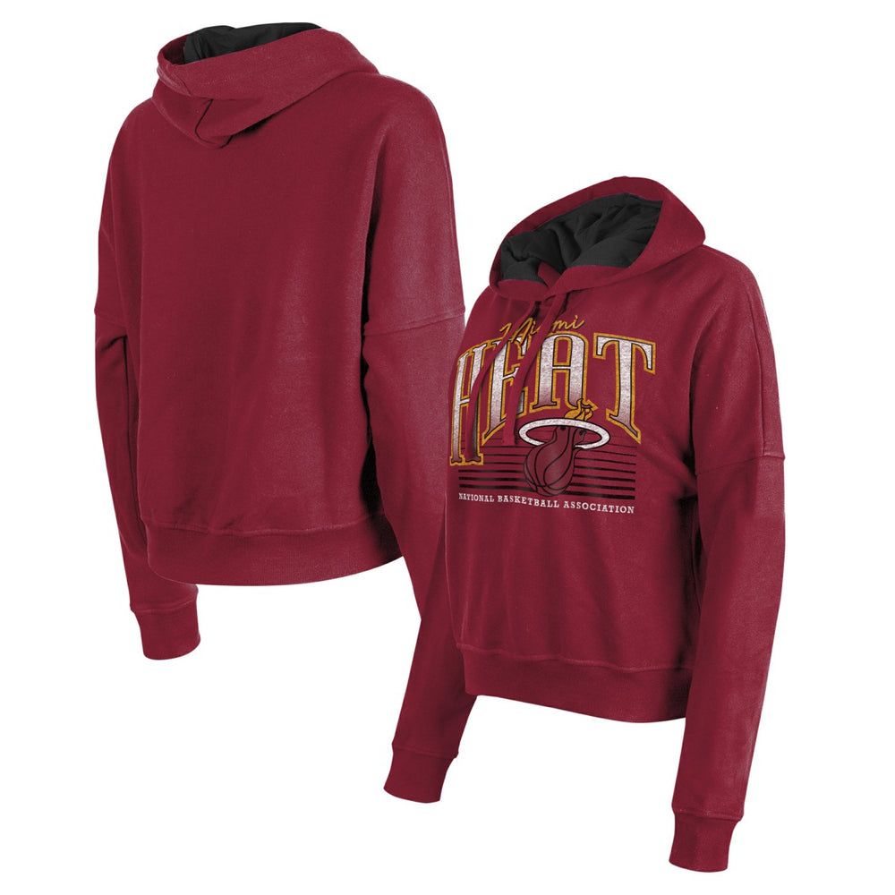 Miami Heat Women's Boxy Pullover Hoodie Red - NBA