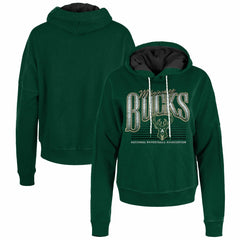Milwaukee Bucks Women's Boxy Pullover Hoodie Hunter Green - NBA
