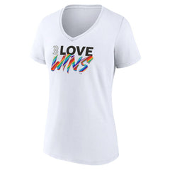 Boston Red Sox Women's Love Wins V-Neck T-Shirt - MLB