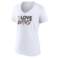 Cleveland Guardians Women's Love Wins V-Neck T-Shirt - MLB