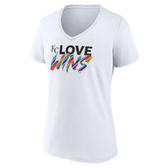 Kansas City Royals Women's Love Wins V-Neck T-Shirt - MLB
