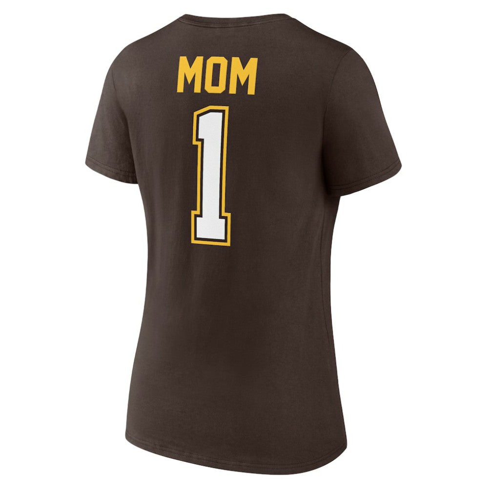 San Diego Padres Women's Mother's Day #1 Mom V-Neck T-Shirt - MLB