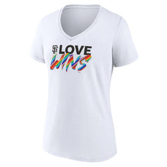 San Francisco Giants Women's Love Wins V-Neck T-Shirt - MLB