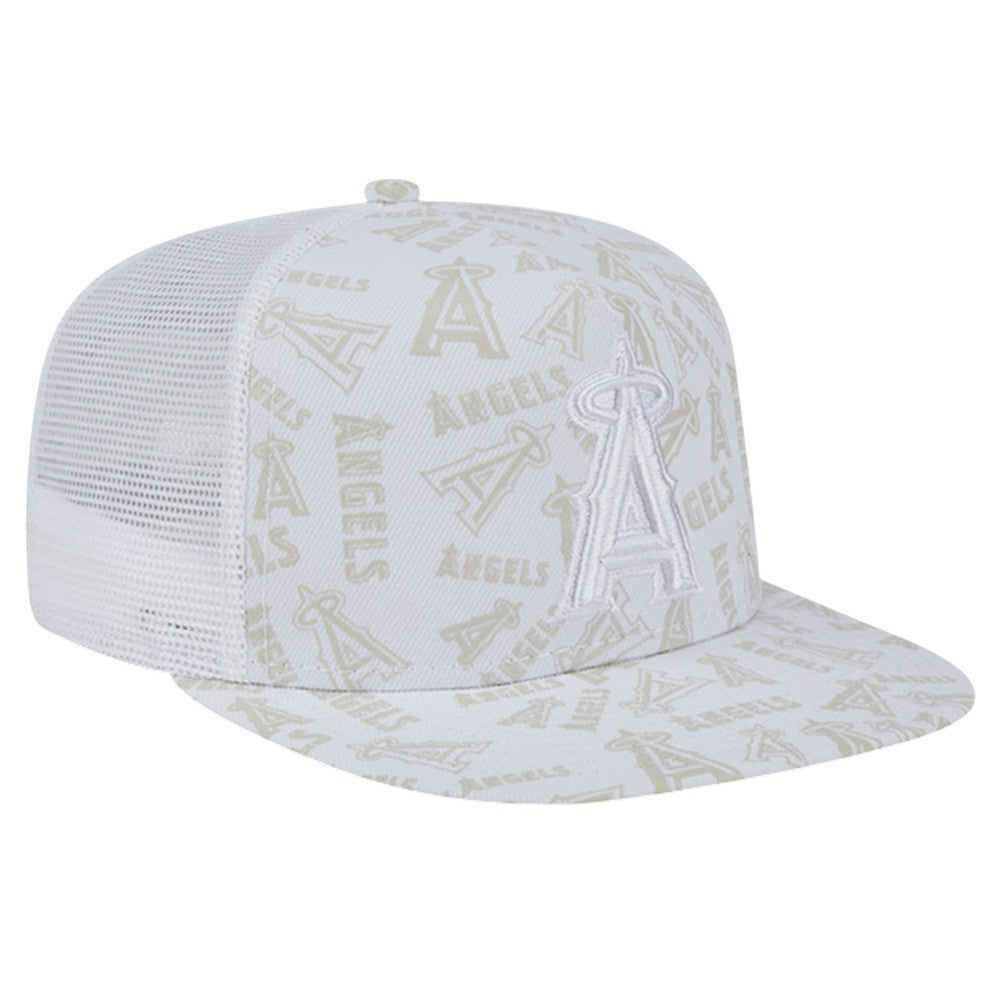 Los Angeles Angels New Era Logo Dunes A-Frame Trucker 9FIFTY Snapback Hat - MLB