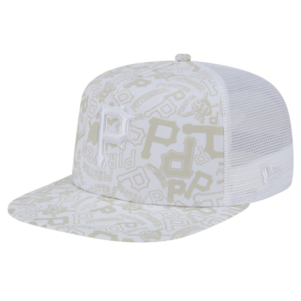 Pittsburgh Pirates New Era Logo Dunes A-Frame Trucker 9FIFTY Snapback Hat - MLB