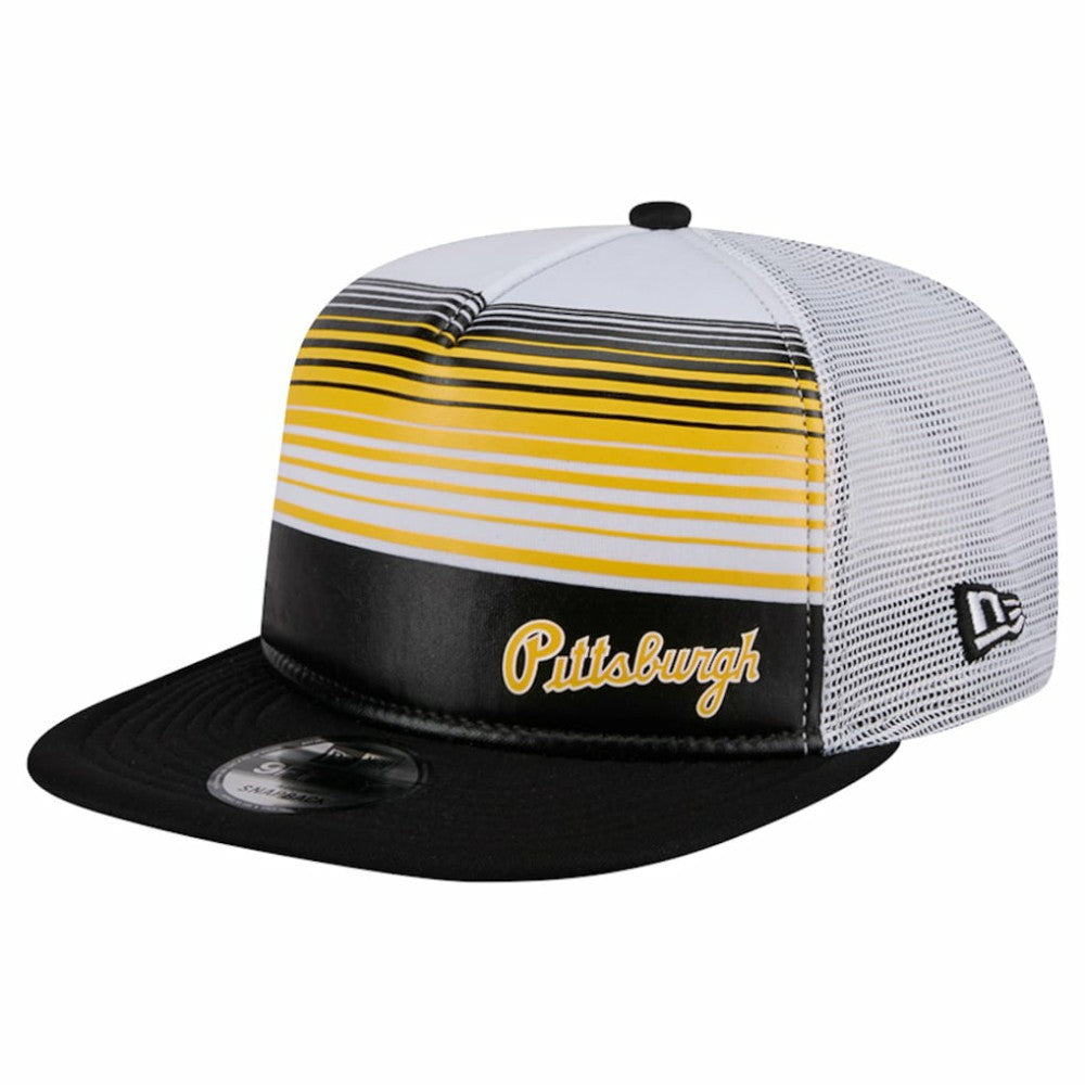 Pittsburgh Pirates New Era Team Horizon 9FIFTY A-Frame Trucker Snapback Hat - MLB