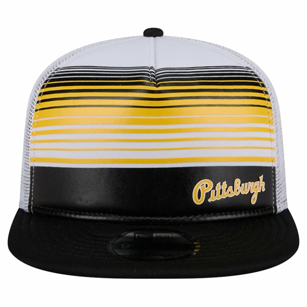 Pittsburgh Pirates New Era Team Horizon 9FIFTY A-Frame Trucker Snapback Hat - MLB