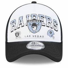 Las Vegas Raiders New Era Retro Wordmark A-Frame 9FORTY Adjustable Hat White/Black | NFL
