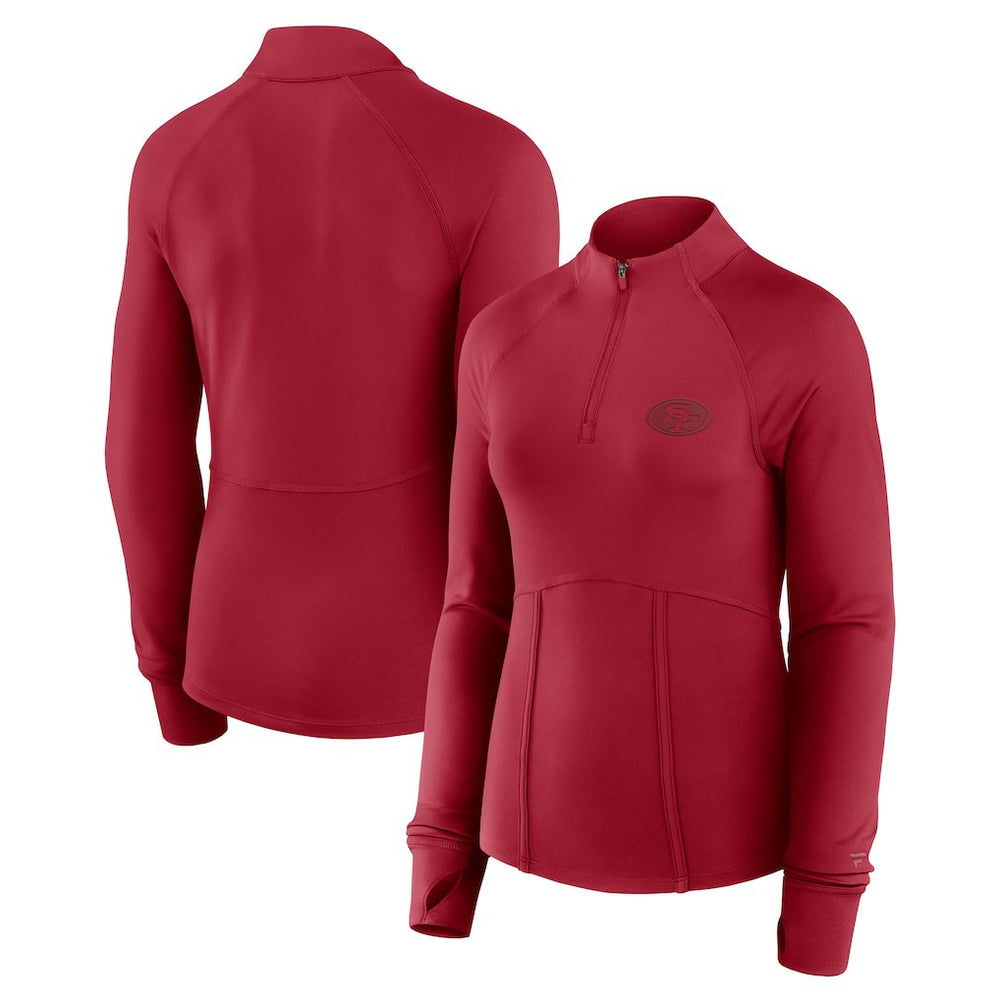 San Francisco 49ers Women's Elements Quarter-Zip Jacket Scarlet | Fanatics