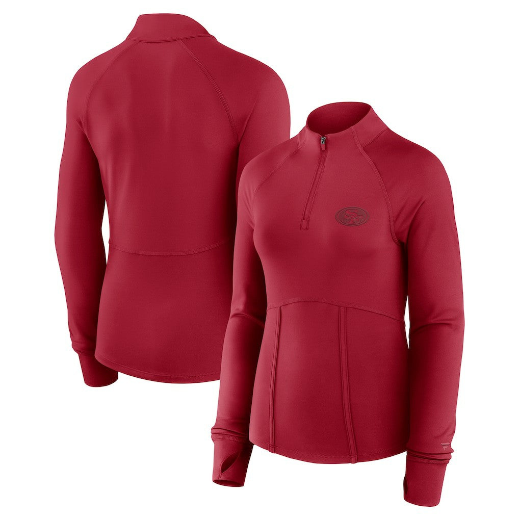 San Francisco 49ers Women's Elements Quarter-Zip Jacket Scarlet | Fanatics