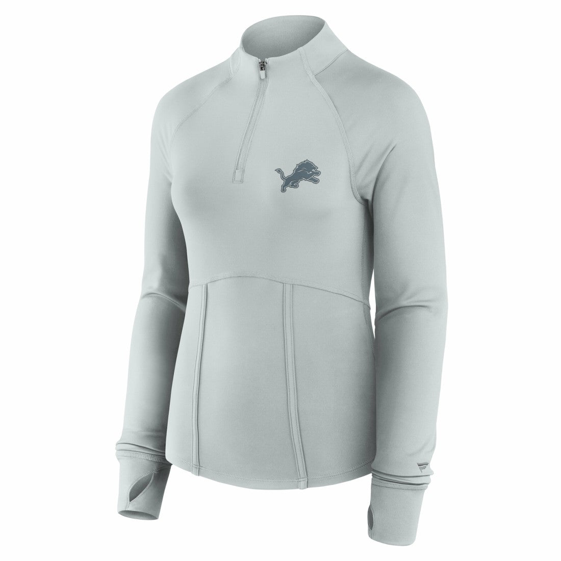 Detroit Lions Women's Elements Raglan Quarter-Zip Jacket Gray | Fanatics