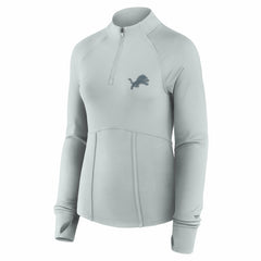 Detroit Lions Women's Elements Raglan Quarter-Zip Jacket Gray | Fanatics