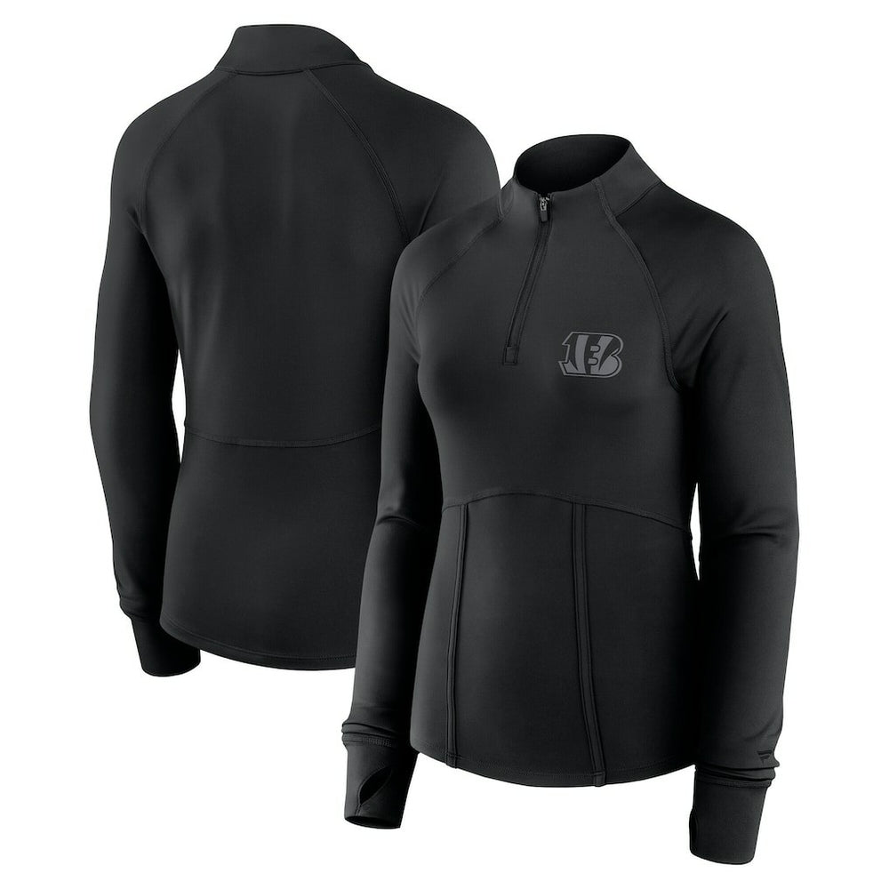 Cincinnati Bengals Women's Elements Raglan Quarter-Zip Jacket Black | Fanatics