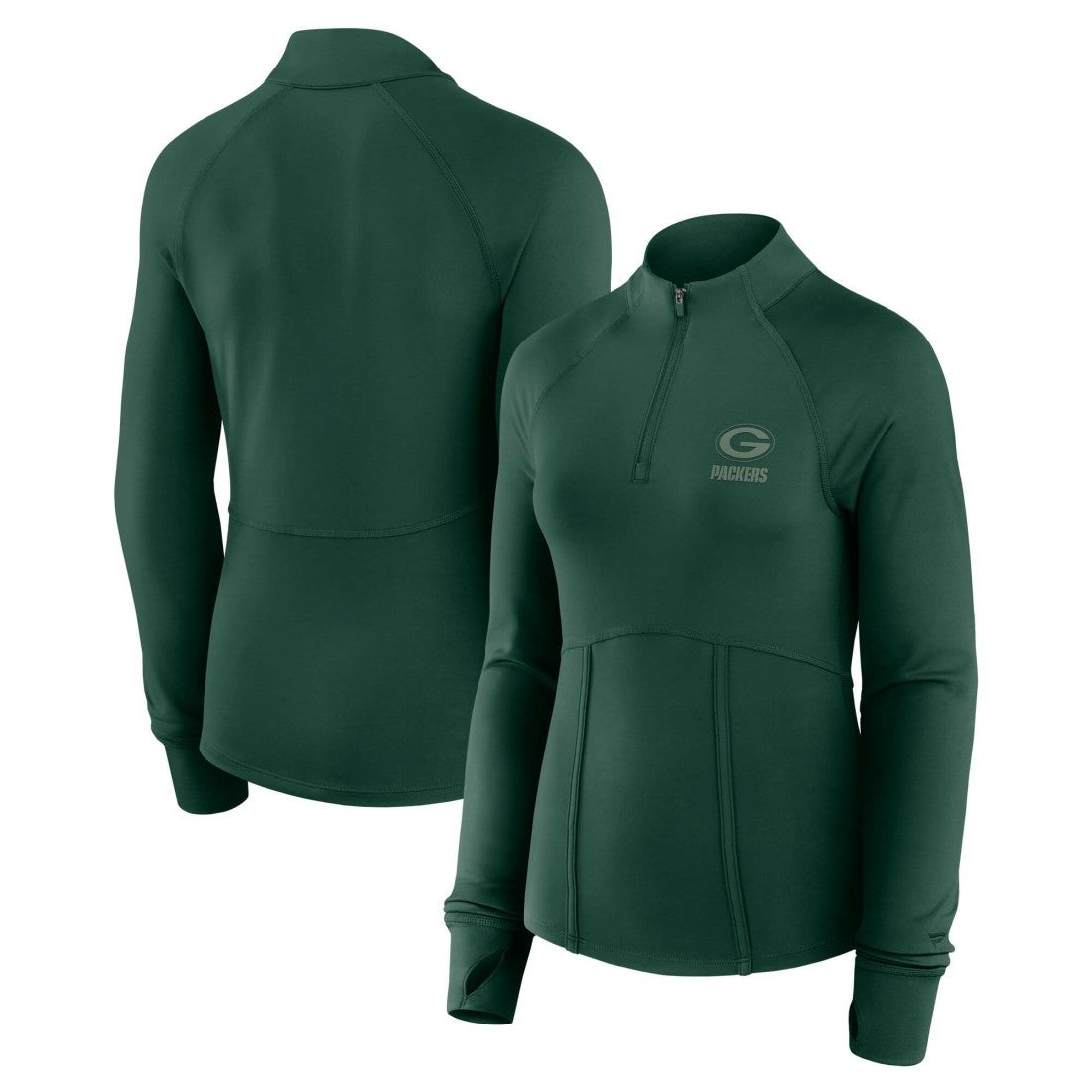 Green Bay Packers Women's Elements Raglan Quarter-Zip Jacket Green | Fanatics