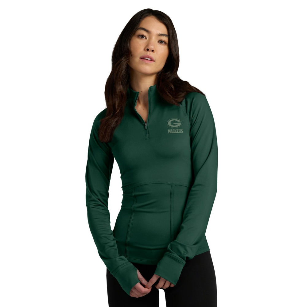 Green Bay Packers Women's Elements Raglan Quarter-Zip Jacket Green | Fanatics