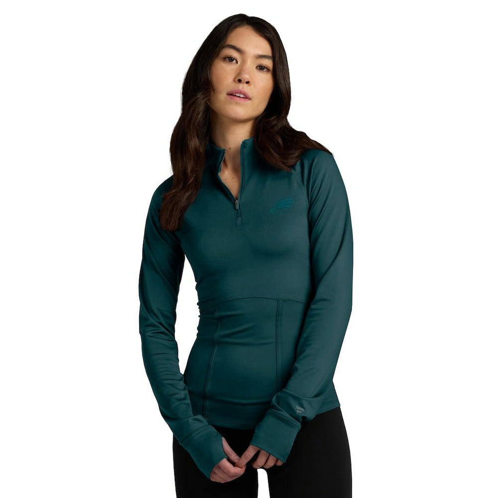 Philadelphia Eagles Women's Elements Quarter-Zip Jacket Midnight Green | Fanatics