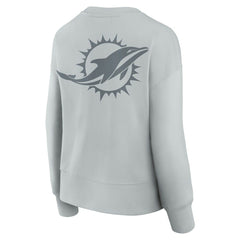 Miami Dolphins Women's Elements Pullover Sweatshirt Gray | Fanatics