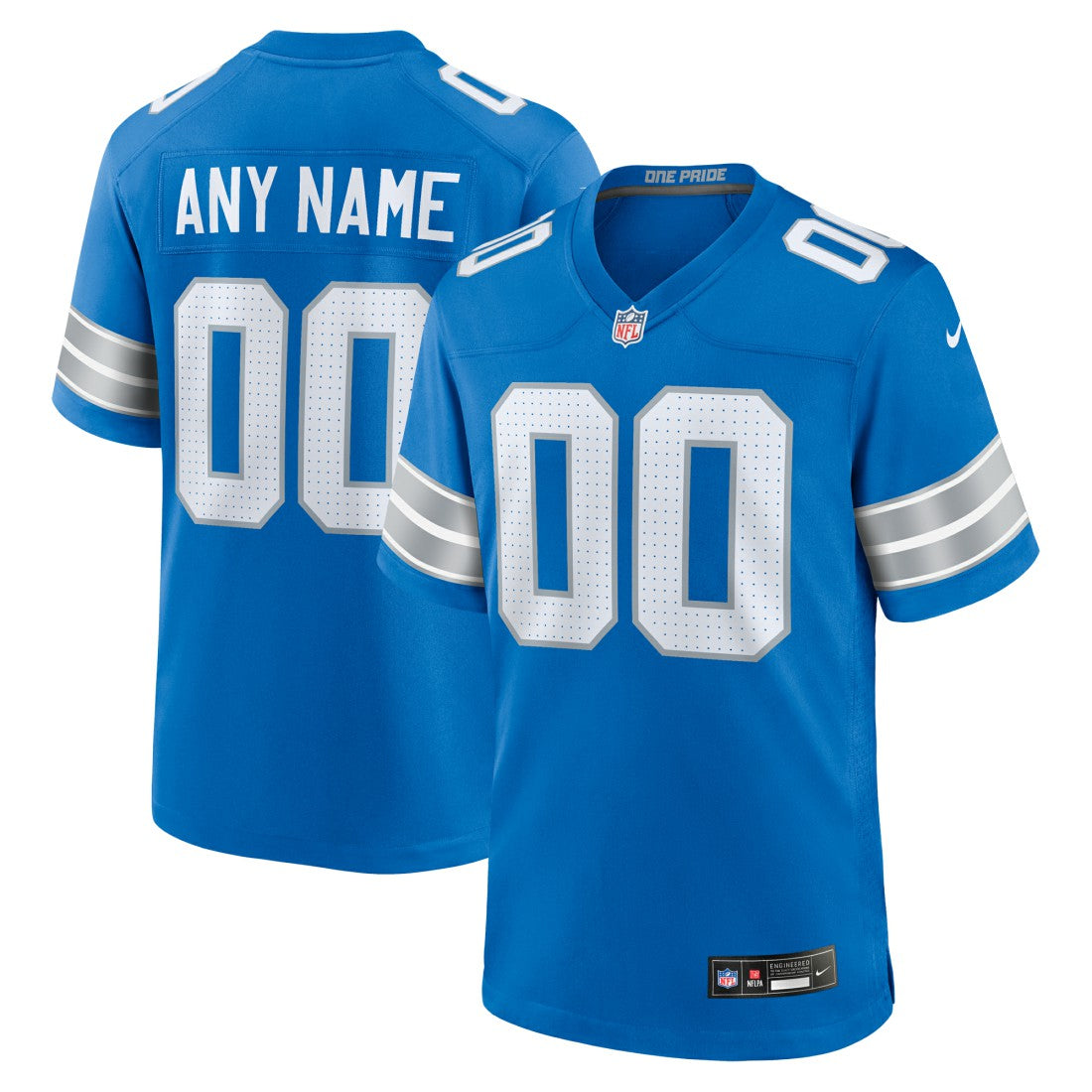 Detroit Lions Custom Game Jersey Blue | Nike for Sale