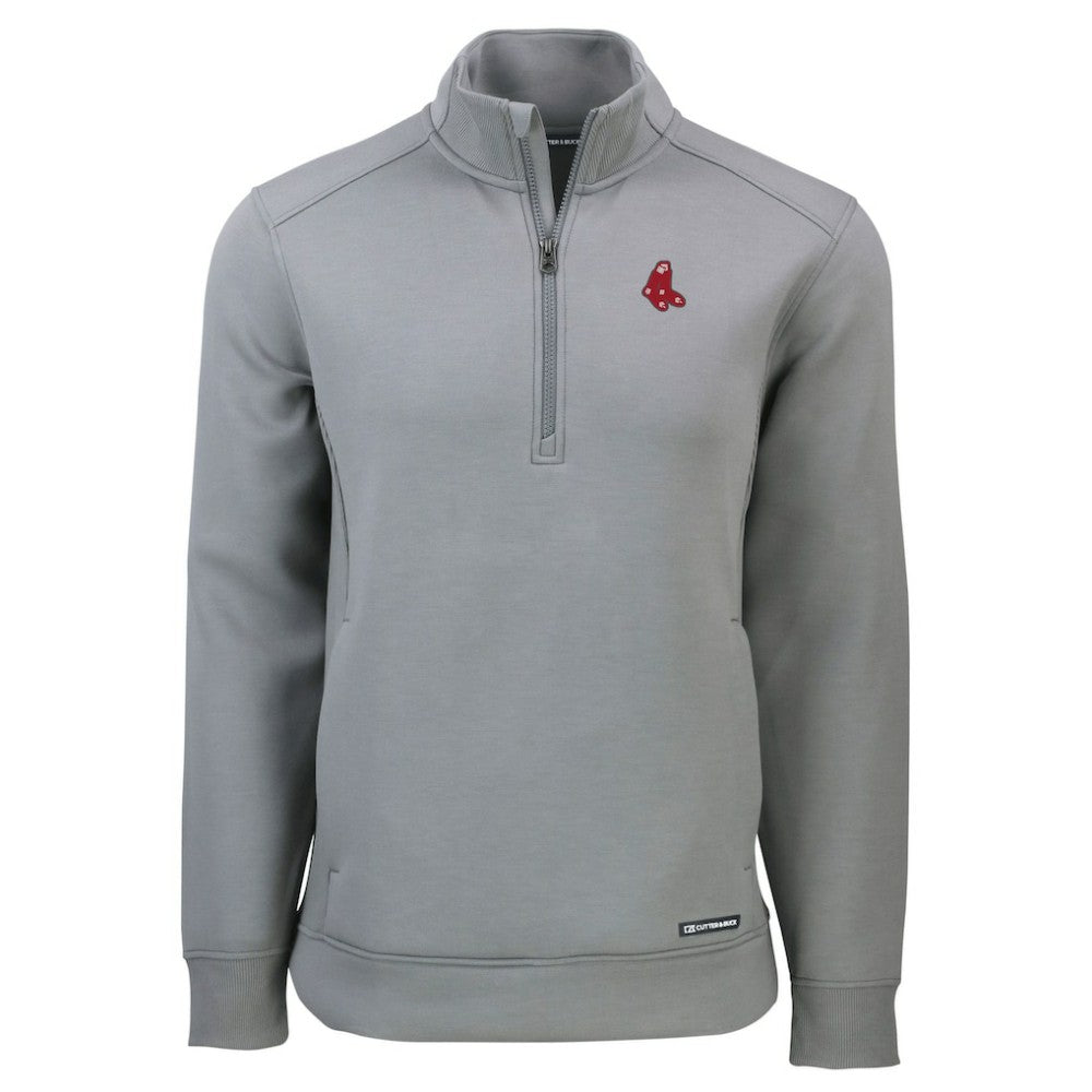 Boston Red Sox Cutter & Buck Cooperstown Collection Roam Eco Recycled Quarter-Zip Pullover - MLB
