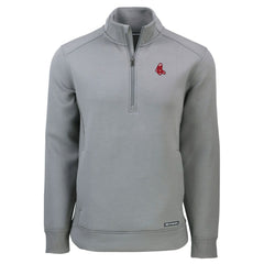 Boston Red Sox Cutter & Buck Cooperstown Collection Roam Eco Recycled Quarter-Zip Pullover - MLB