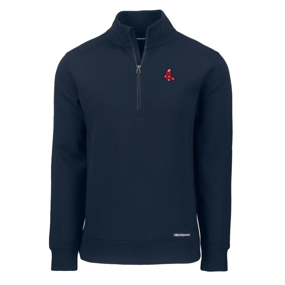 Boston Red Sox Cutter & Buck Cooperstown Collection Roam Eco Recycled Quarter-Zip Pullover - MLB
