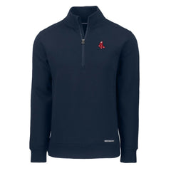 Boston Red Sox Cutter & Buck Cooperstown Collection Roam Eco Recycled Quarter-Zip Pullover - MLB