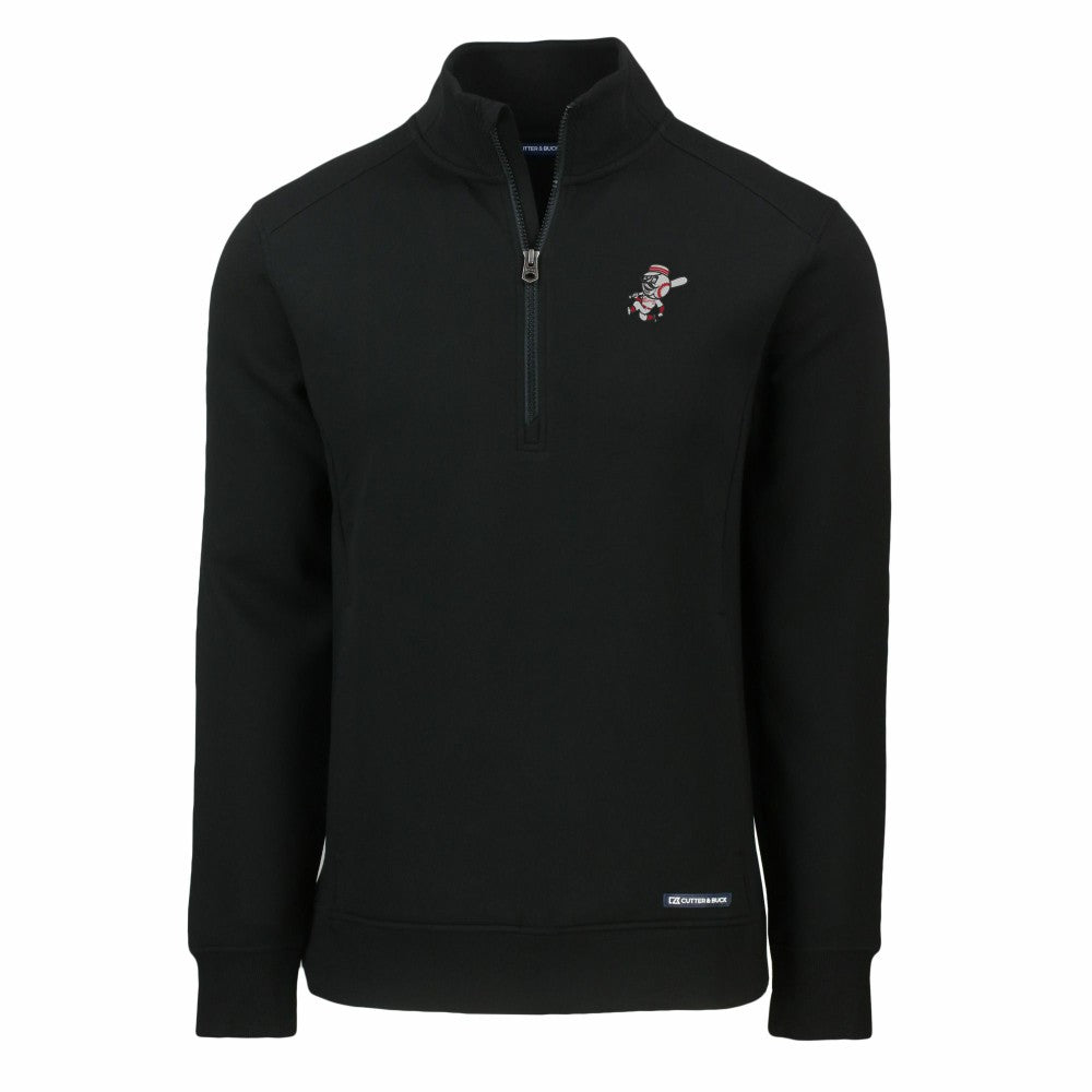 Cincinnati Reds Cutter & Buck Cooperstown Collection Roam Eco Recycled Quarter-Zip Pullover - MLB