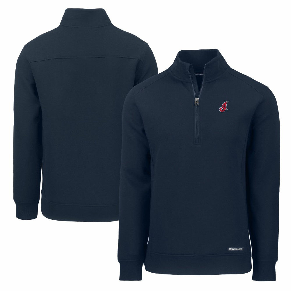 Cleveland Guardians Cutter & Buck Cooperstown Collection Roam Eco Recycled Quarter-Zip Pullover - MLB