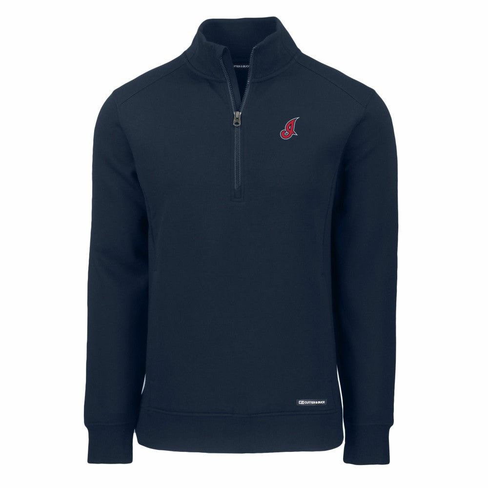 Cleveland Guardians Cutter & Buck Cooperstown Collection Roam Eco Recycled Quarter-Zip Pullover - MLB