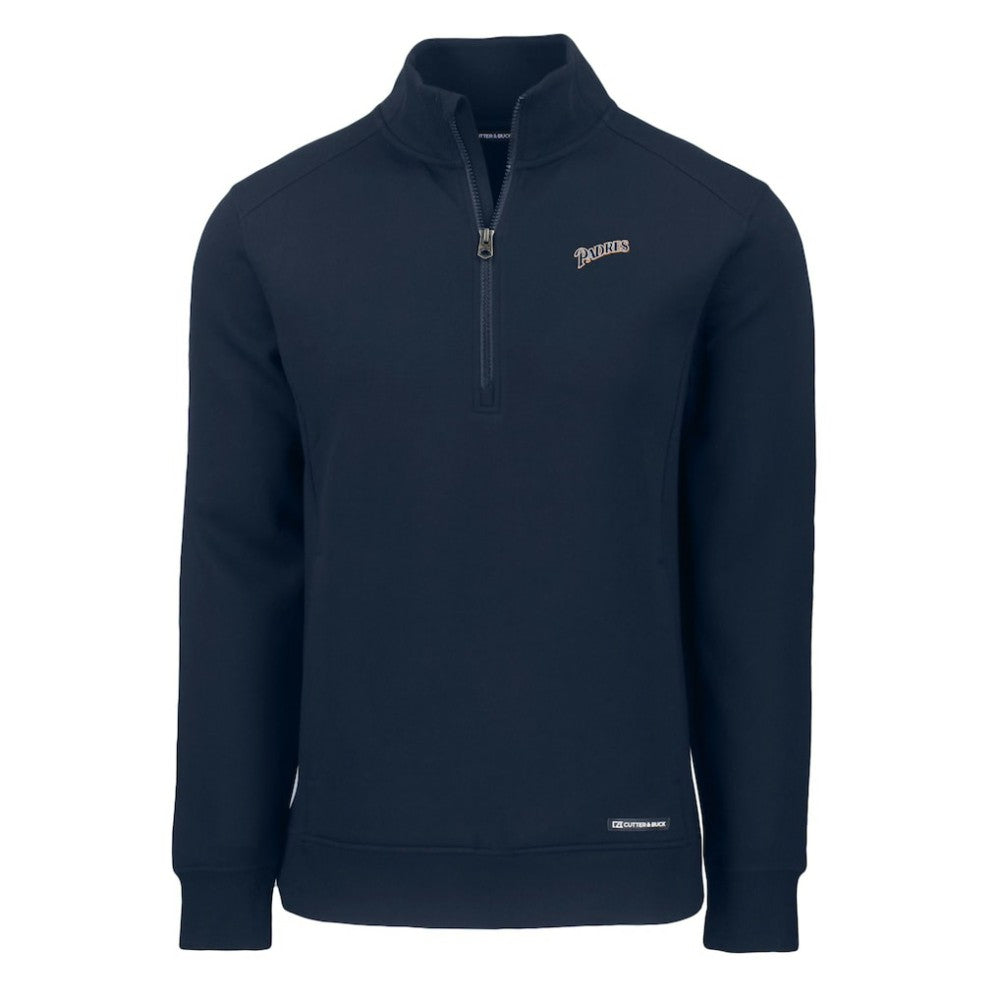 San Diego Padres Cutter & Buck Cooperstown Collection Roam Eco Recycled Quarter-Zip Pullover - MLB