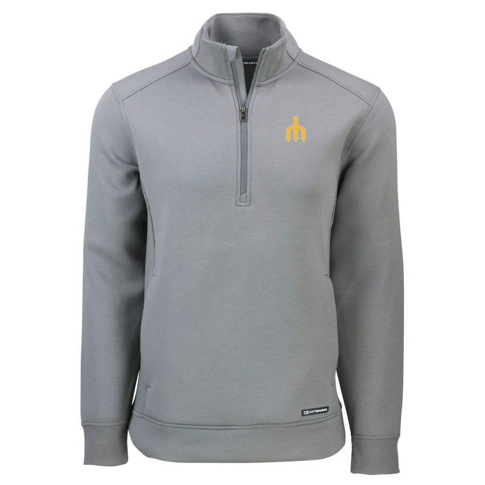 Seattle Mariners Cutter & Buck Cooperstown Collection Roam Eco Recycled Quarter-Zip Pullover - MLB