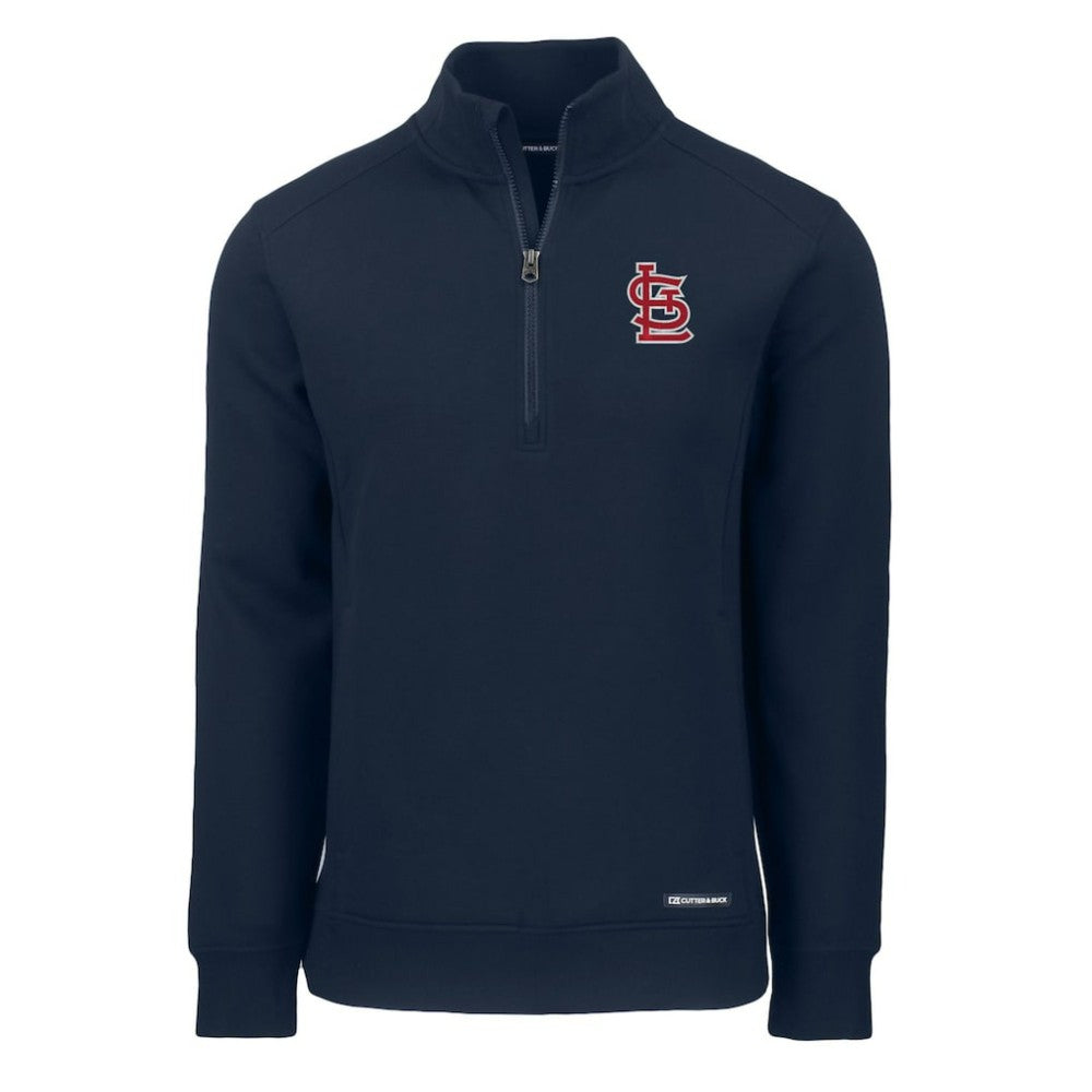 St. Louis Cardinals Cutter & Buck Cooperstown Collection Roam Eco Recycled Quarter-Zip Pullover - MLB