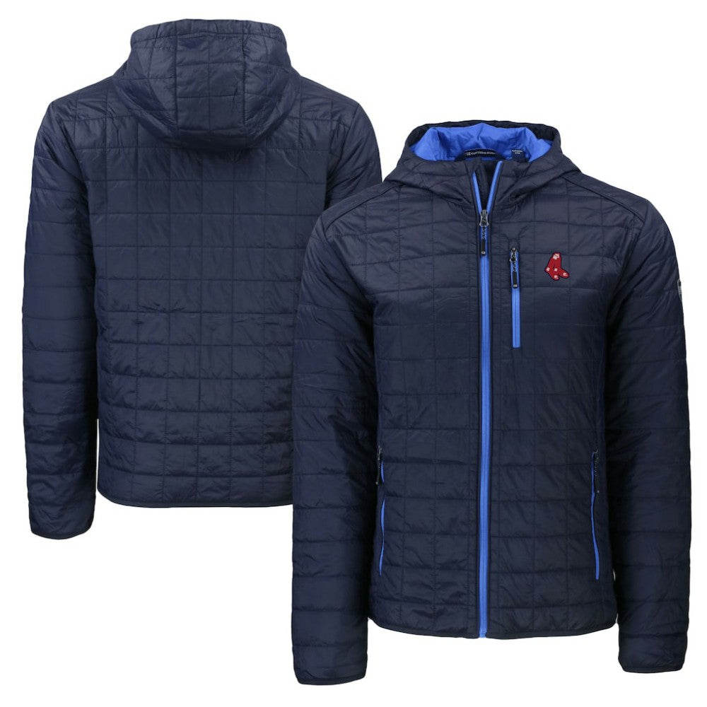 Boston Red Sox Cutter & Buck Cooperstown Collection Rainier Primaloft Eco Full-Zip Hooded Jacket - MLB