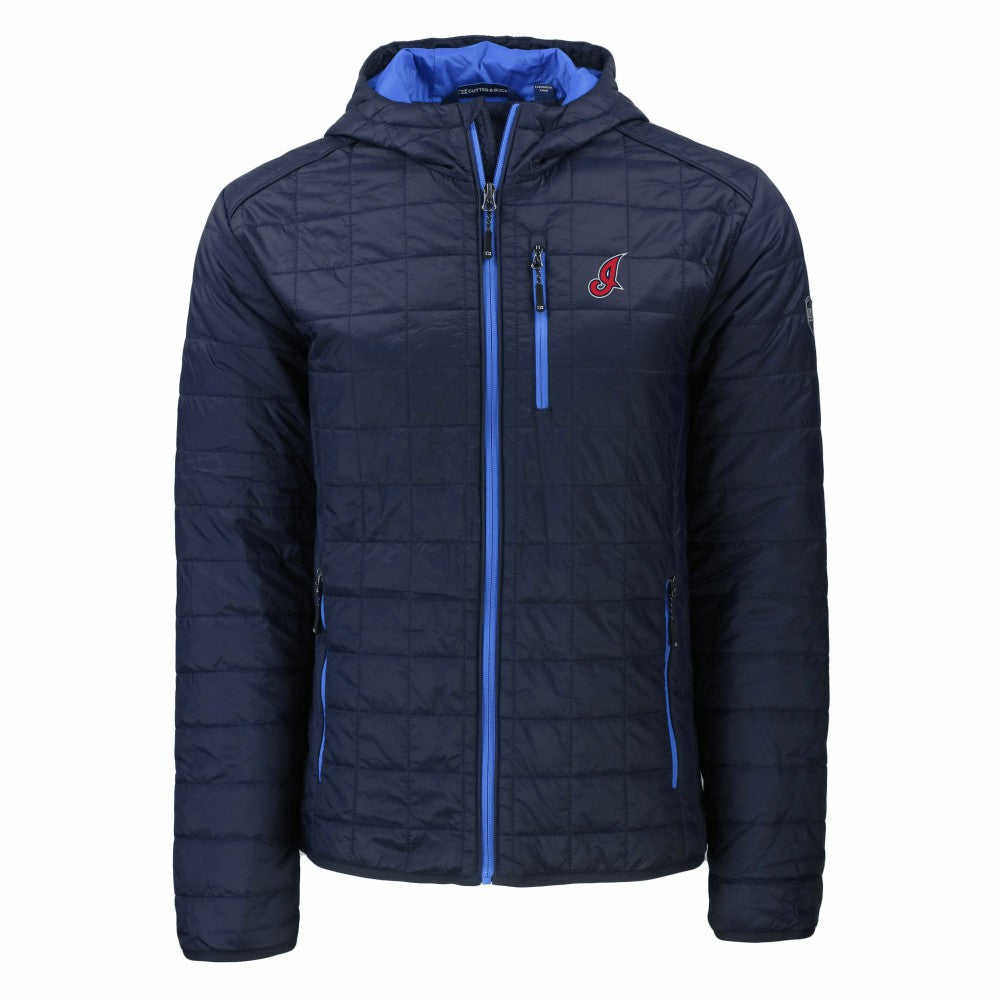 Cleveland Guardians Cutter & Buck Cooperstown Collection Rainier Primaloft Eco Full-Zip Hooded Jacket - MLB