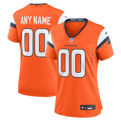 Denver Broncos Women's Mile High Collection Custom Game Jersey Orange | Nike for Sale