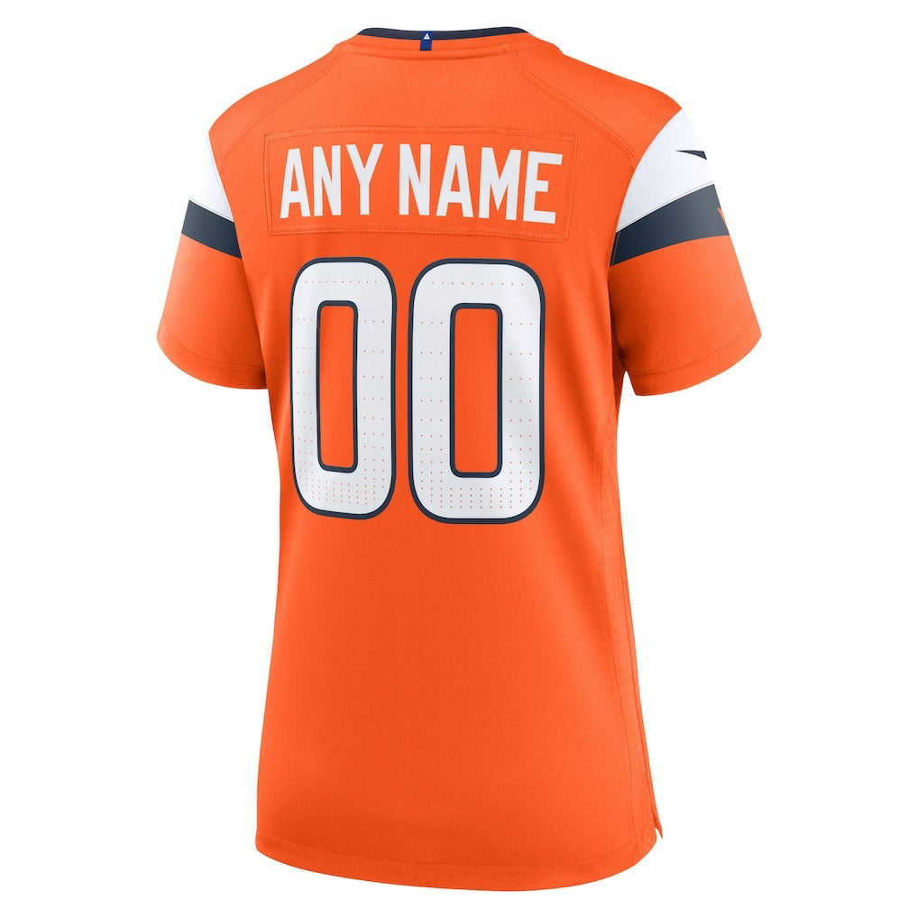 Denver Broncos Women's Mile High Collection Custom Game Jersey Orange | Nike for Sale