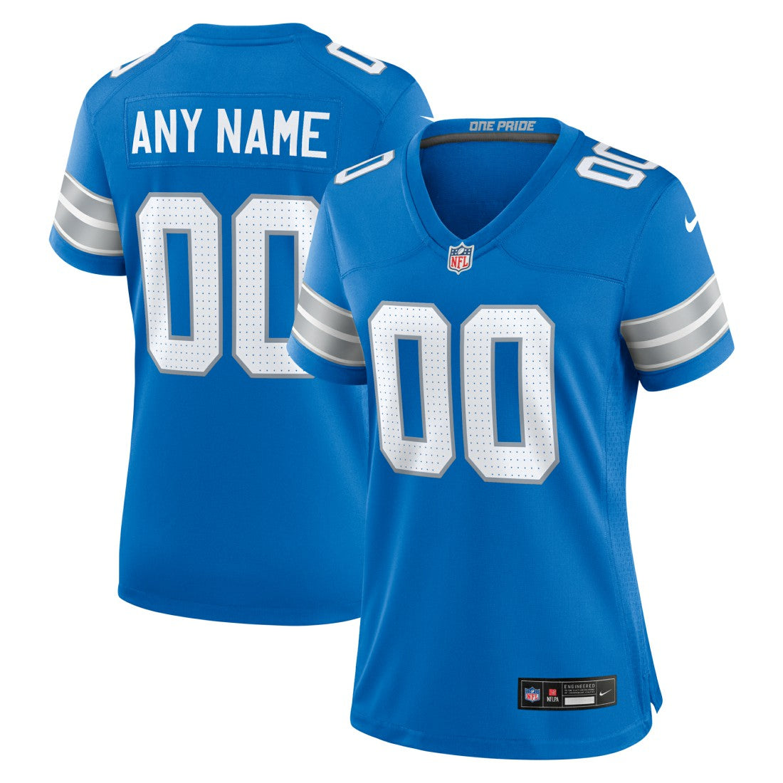 Detroit Lions Women's Custom Game Jersey Blue | Nike for Sale