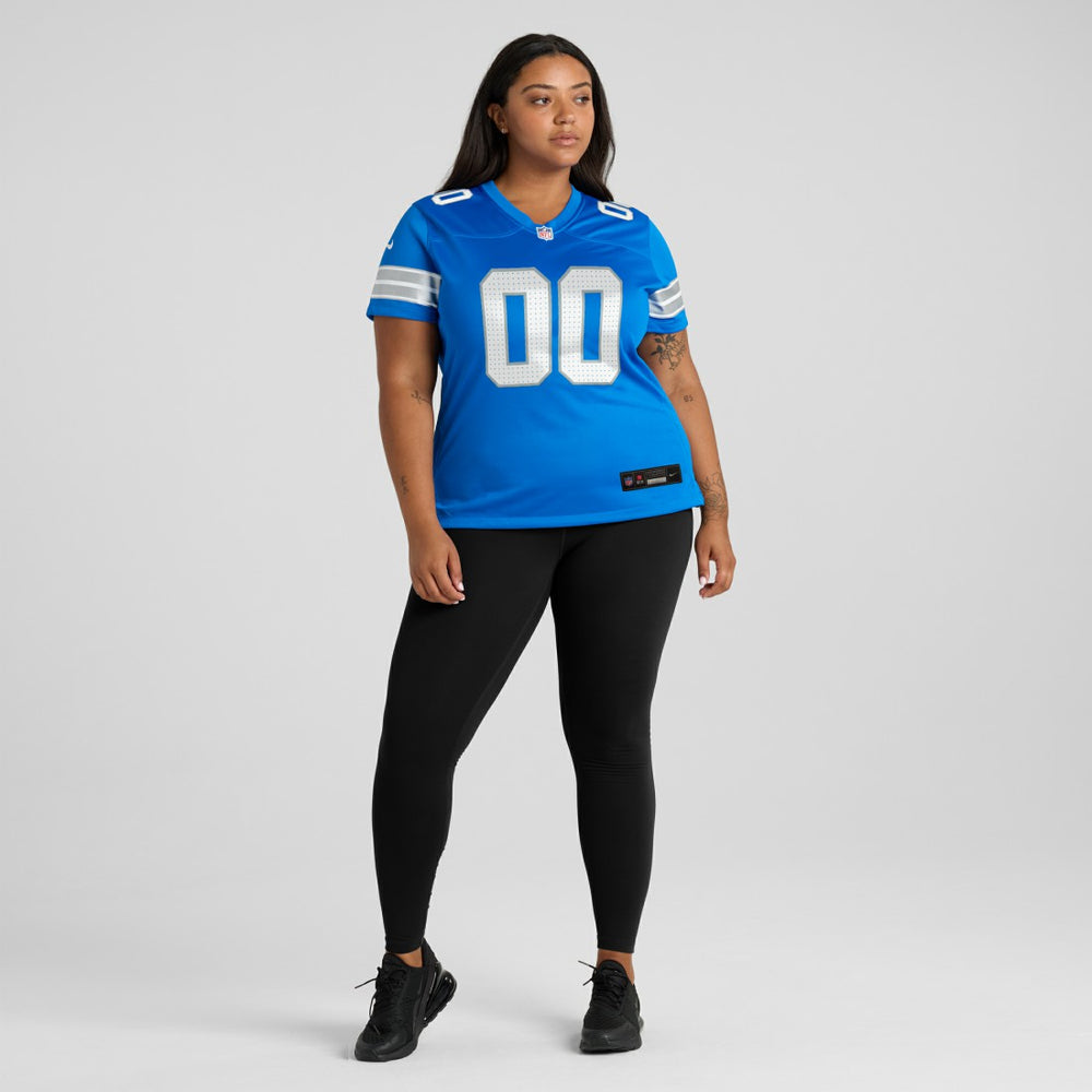 Detroit Lions Women's Custom Game Jersey Blue | Nike for Sale
